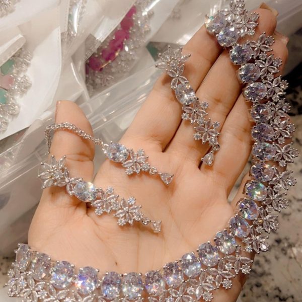 Diamond necklace set Ad Diamond Stone