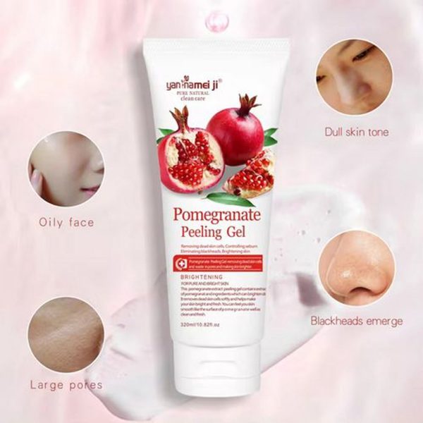 Pomegranate Peeling Gel | ISO Approved | 100% Authentic | Brightening Face & Body Exfoliating Gel 320 ml
