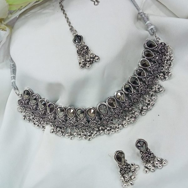 German Silver Indian high quality,silver handmade jewelry,indian Jewelery,ethnic traditional necklace for women - Necklace For Girls - Kurti