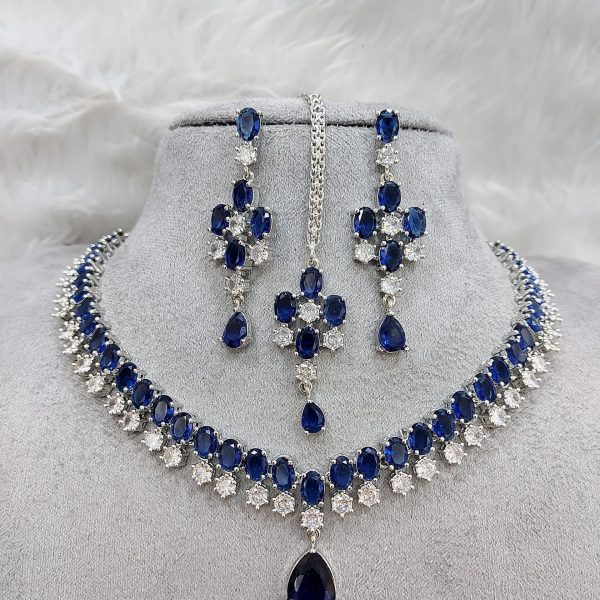 Diamond necklace set Blue Ad Stone